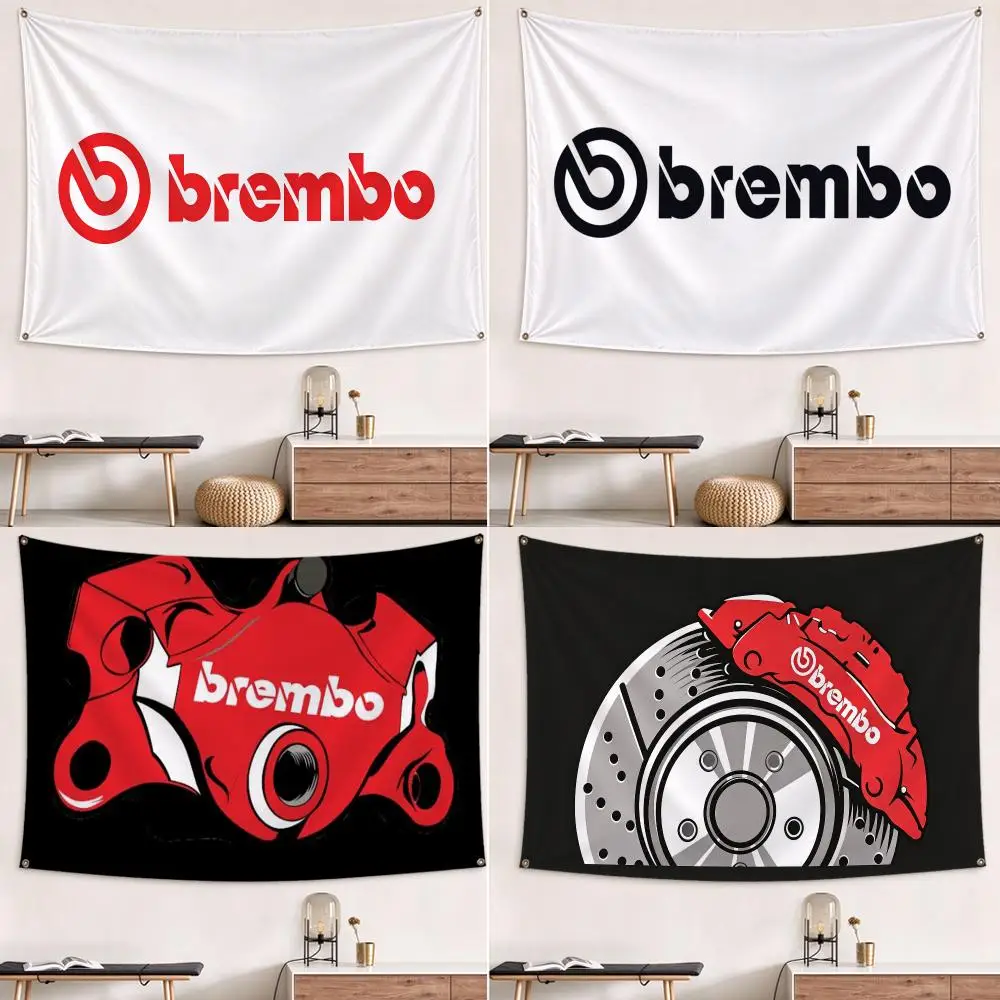 Brand Brembo Racing Flags flag Hanging Grommets polyester Wall Flag Home Decor For Bedroom Living Room Fan Merch