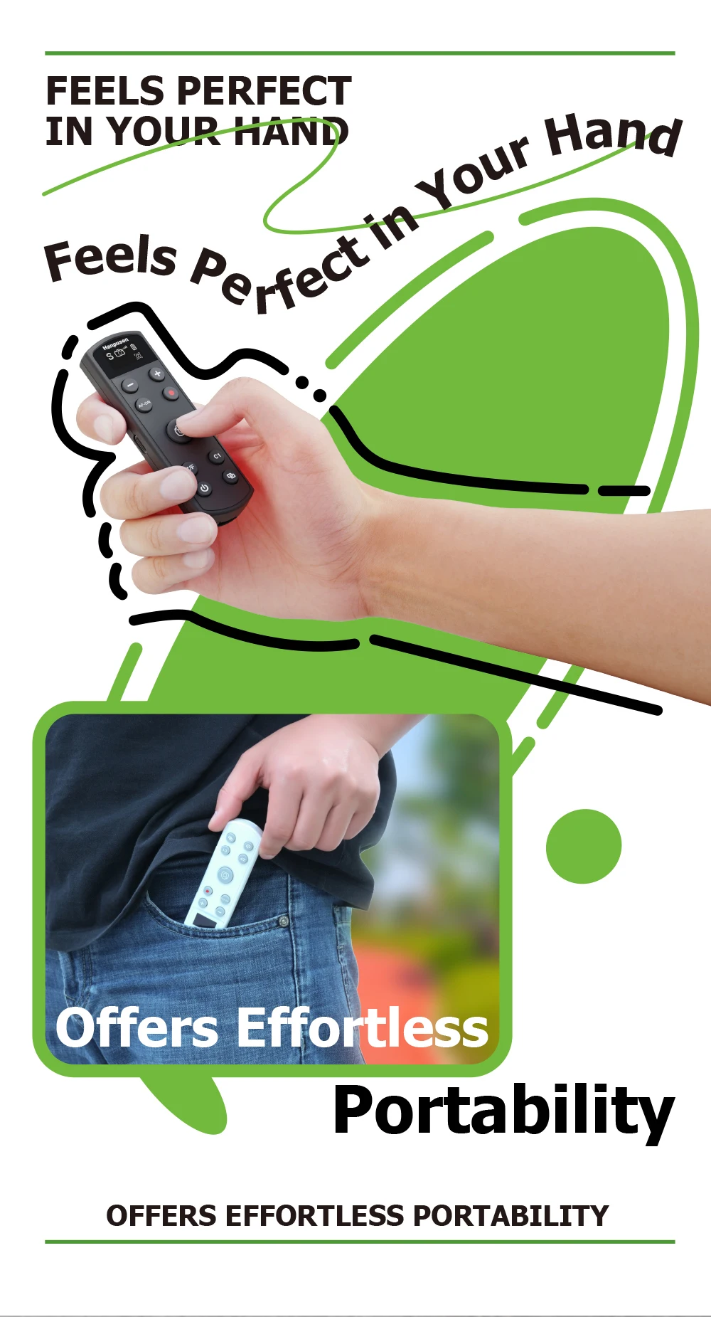 Hanpusen Kabellose Bluetooth-Fernbedienung mit OLED-Display, USB-C, wiederaufladbar, für Canon/Sony/Nikon/Fujifilm-Kameras – Detail 7