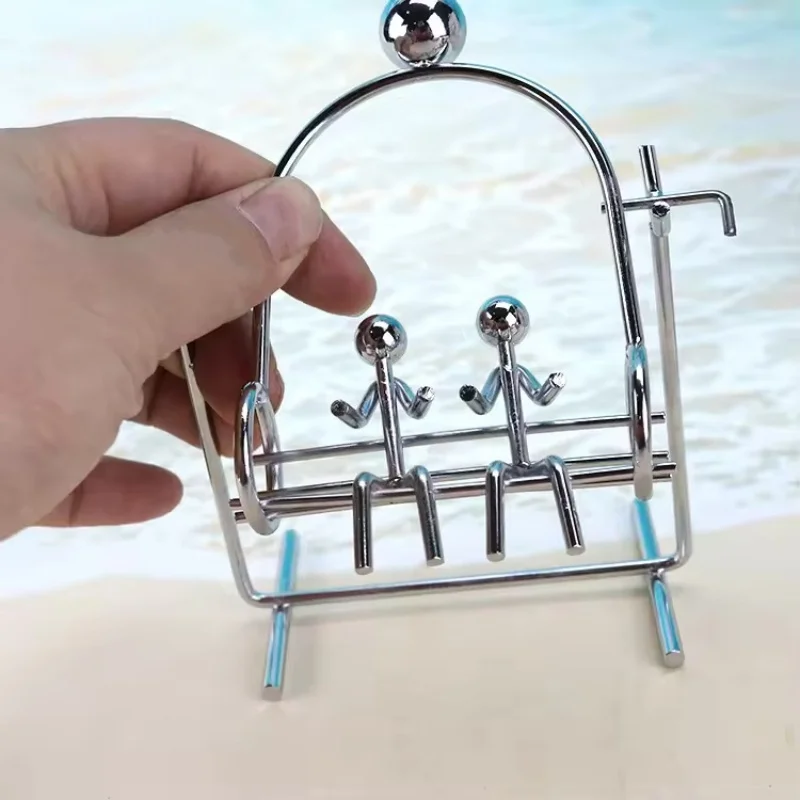 Double Iron Man Swing Table Ornament, Double Balance Pendulum, Untoppleable Figurine Ornament, Physical And Mechanical Dynamic