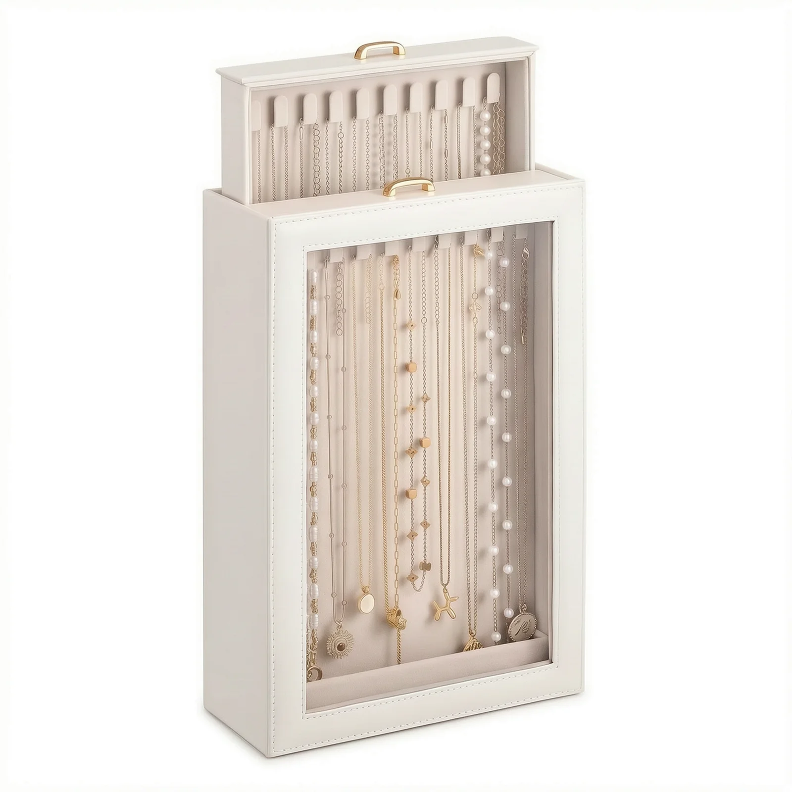 Necklace Organizer Necklace Jewelry Box With Two Drawers Providing Organized Storage For Accessories