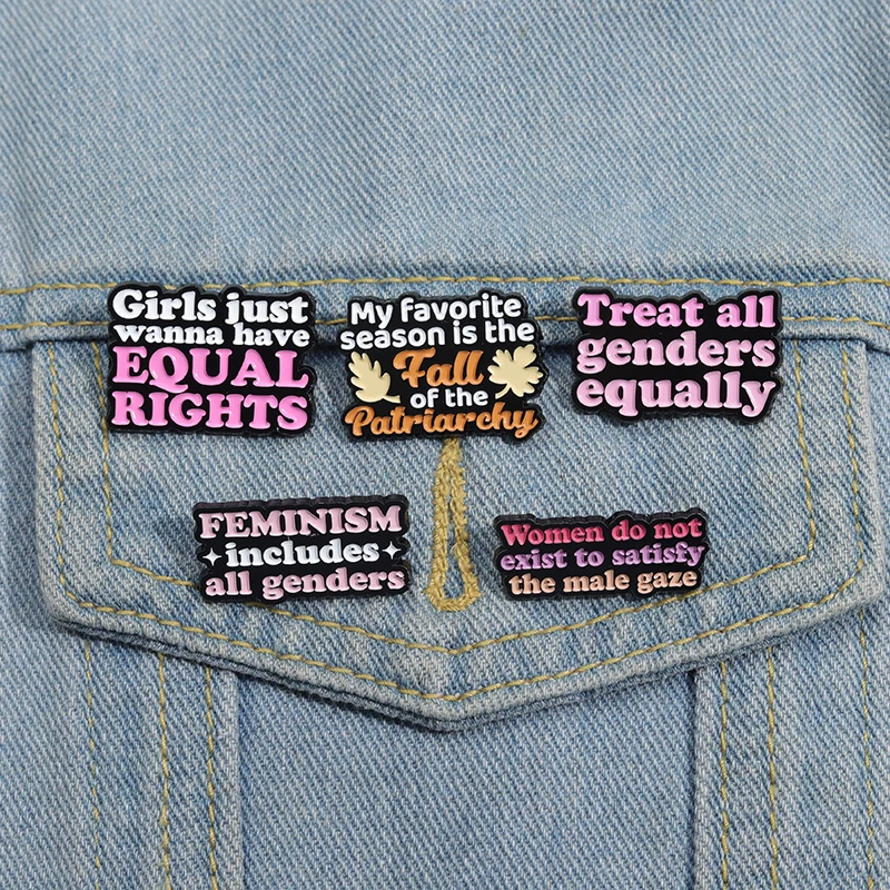 31 Types Women Girls Powers Enamel Pins Feminist Brooches Creative Cartoon Feminism Lapel Badge Accessories Gift for Friends