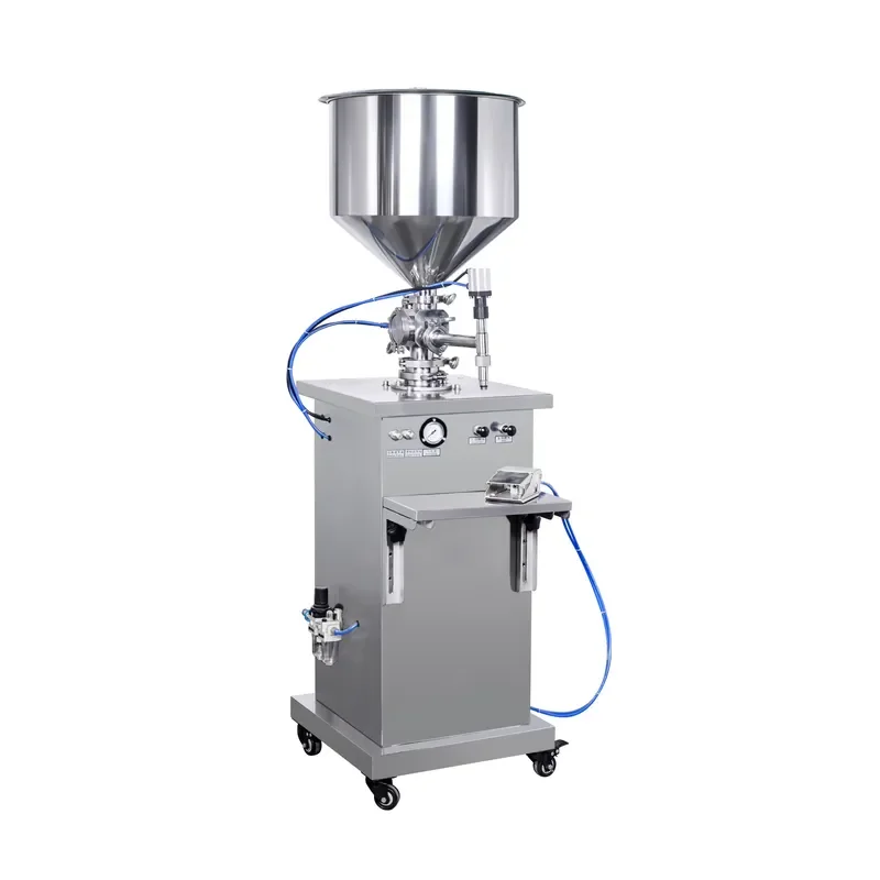 100-1000ml Vertical Pneumatic Liquid Filling Machine Single Nozzle Heat and Stir Paste Filler Piston Fill Machine