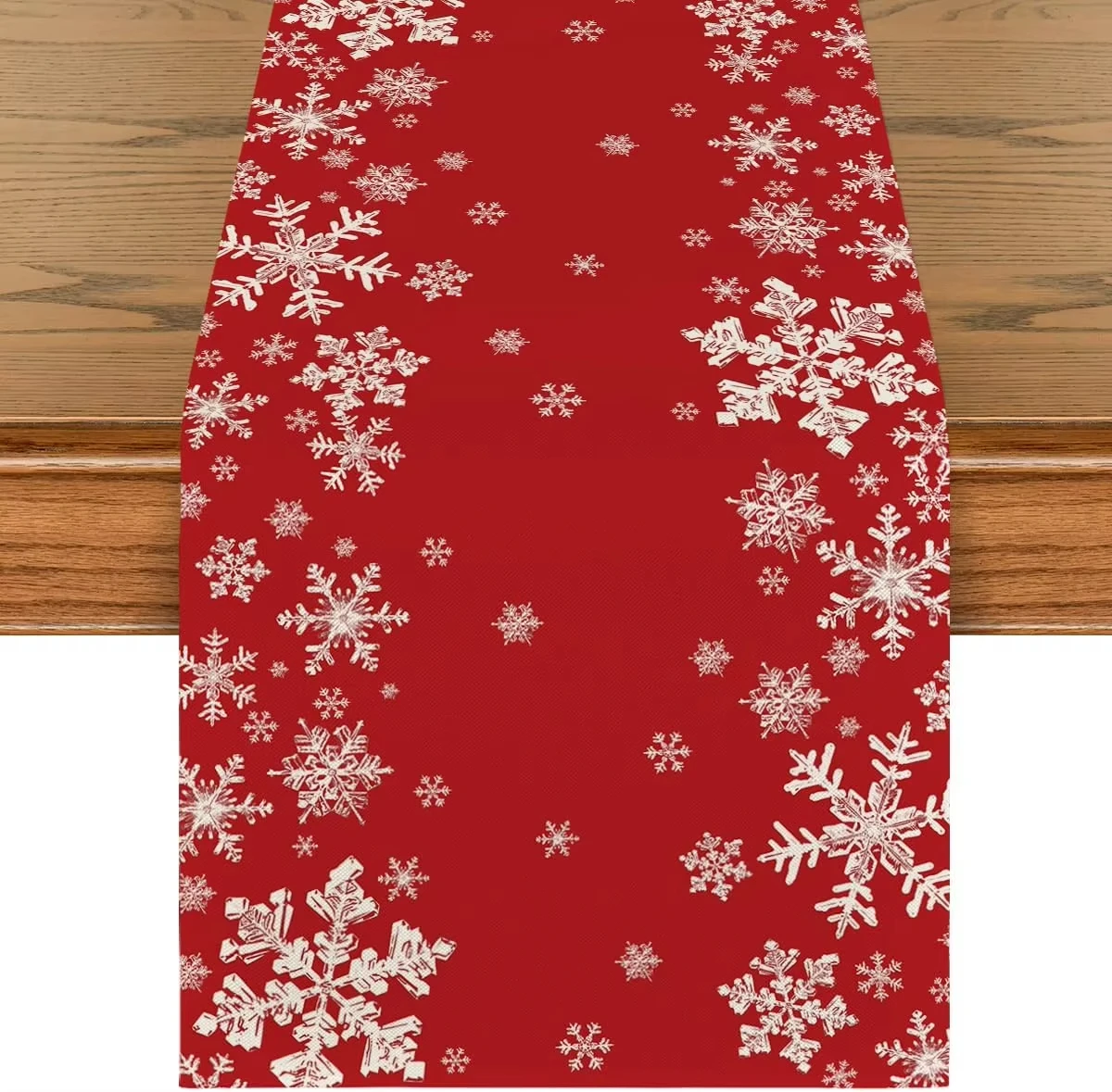 Christmas Winter Table Runner | Kitchen Table & Cabinet Decoration | Home Holiday Decor