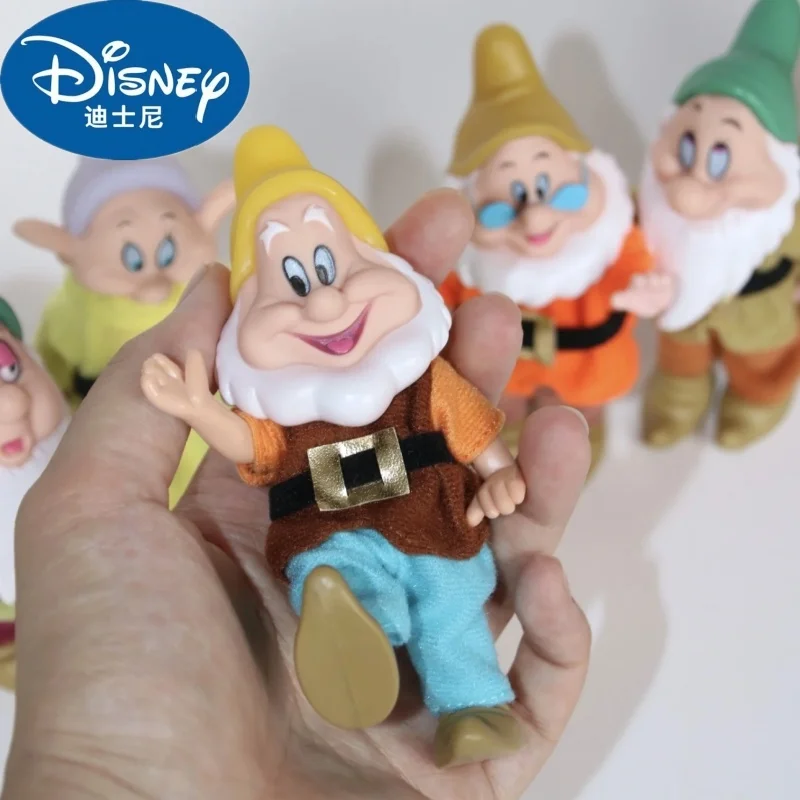 High Quality Disney Anime 7pc Snow White Princess And The Seven Dwarfs Action Figure Doll 10cm Pvc Collection Desktop Toys Gifts