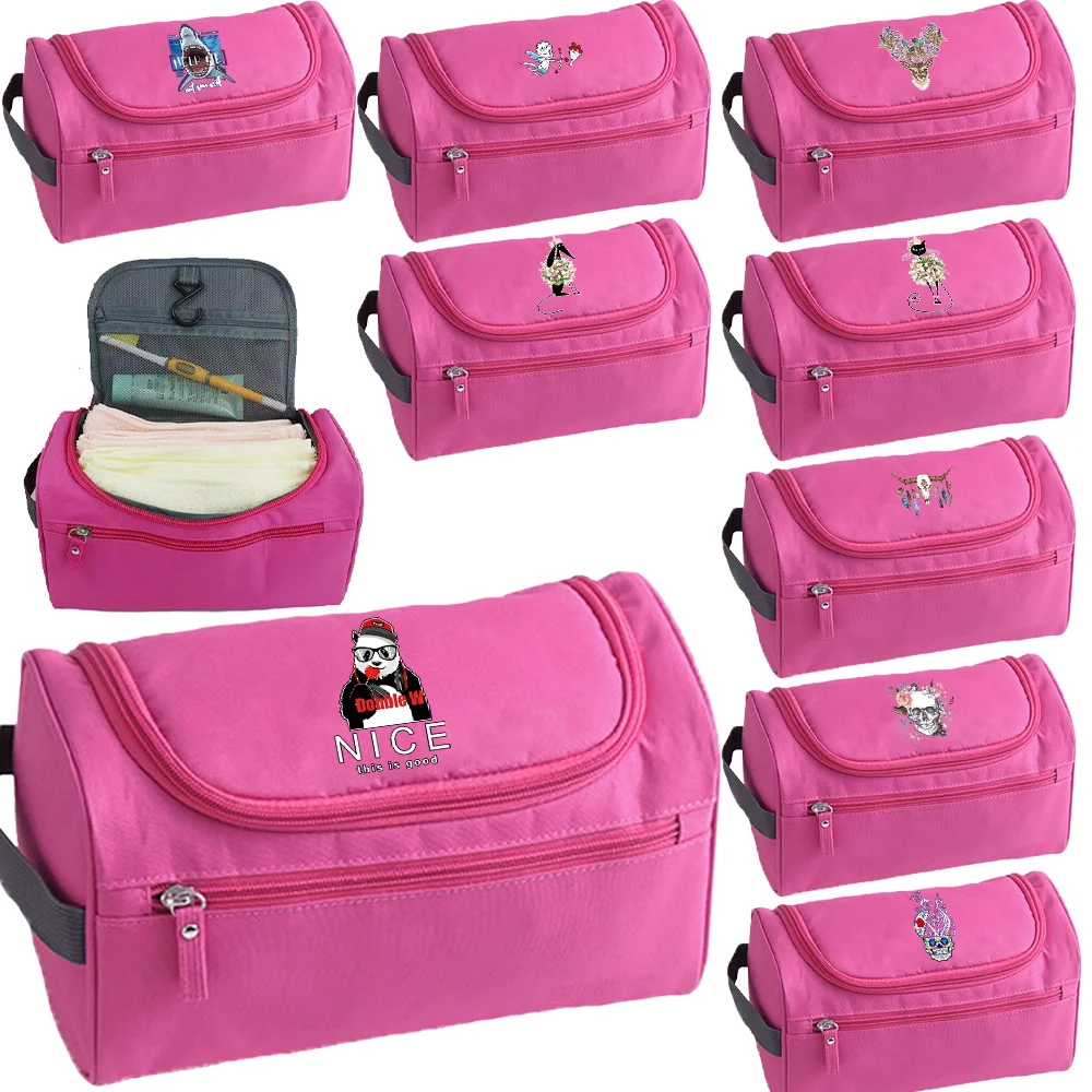 

Makeup Bag High Capacity Clothing Storage Bag Toiletries Organizer Women Travel Cosmetic Bag Hanging Wash Pouch Color Pattern