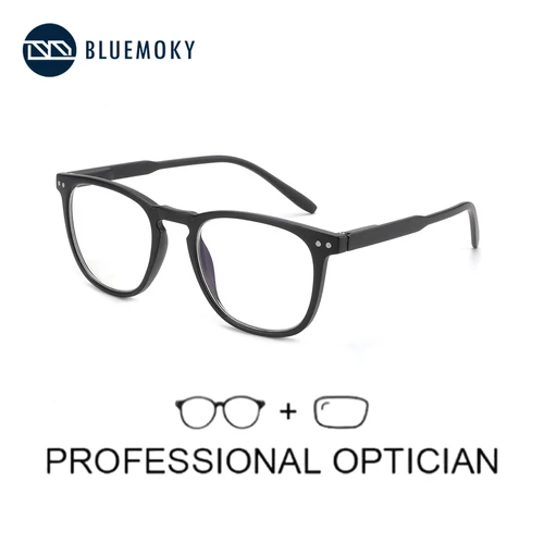 BLUEMOKY, gafas graduadas cuadradas a la moda, gafas ópticas progresivas para hombres y mujeres, gafas antiluz azul para miopía