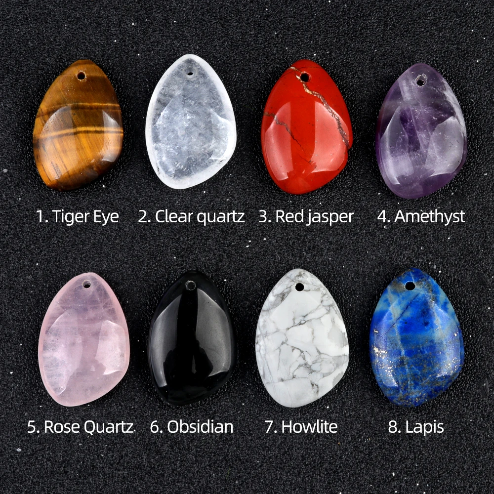 20x30mm Irregular Shape Pendant Natural Stone Crystal Agate Quartz Charms for Jewelry Making DIY Necklace Earrings Accessories