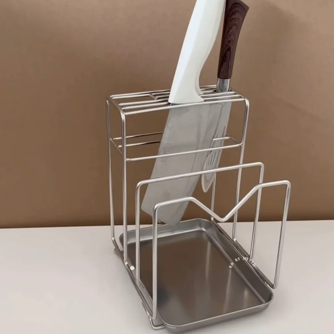 

Подставка для ножей из нержавеющей стали, кухонная полка для хранения и сушки, органайзер для разделочных досок, специализированная подставка для организации хранения