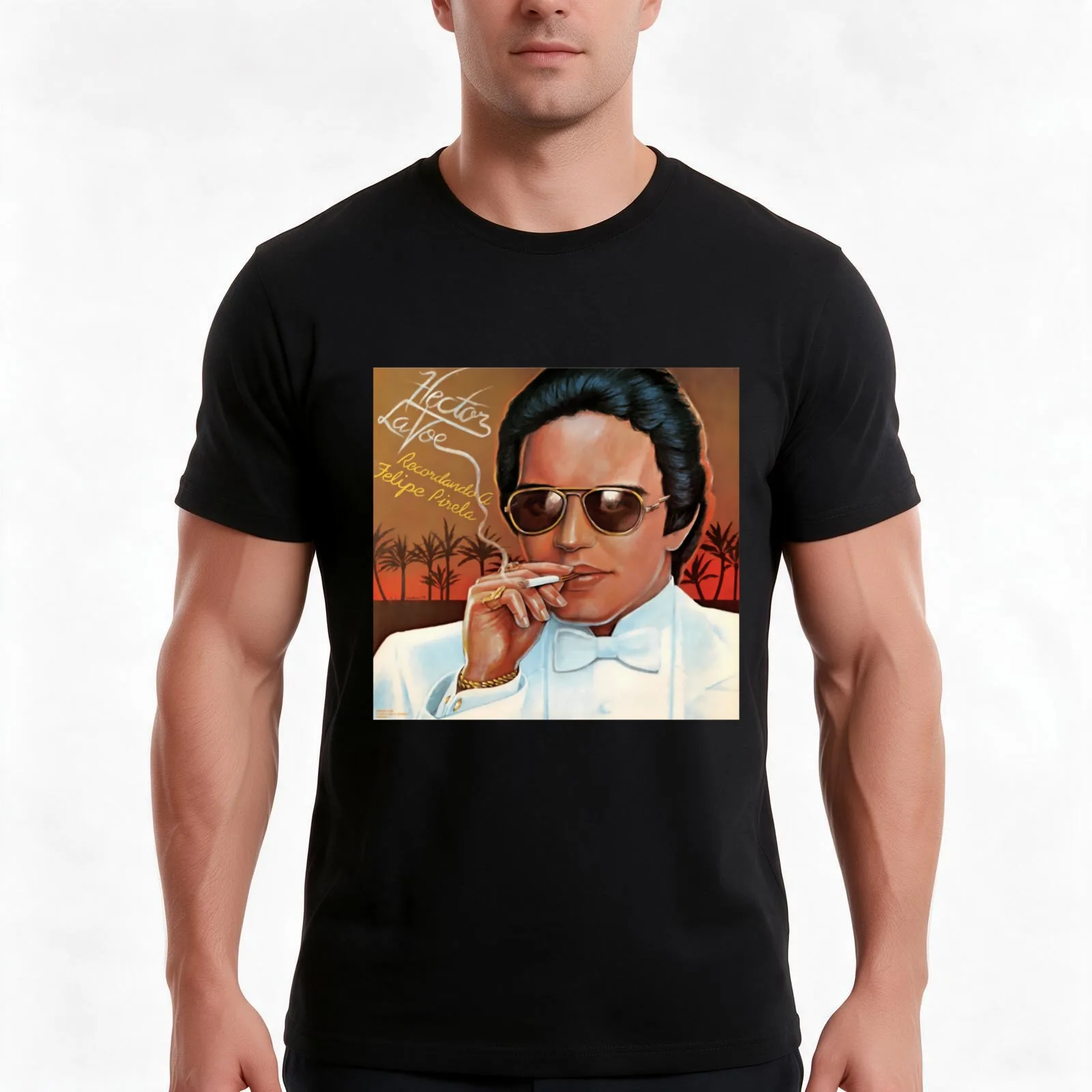 Hector Lavoe- Pic Graphic T-Shirt, Summer Casual Cotton Tee, Oversized Streetwear Tops, Vintage Graphic Print, Unisex Men Women