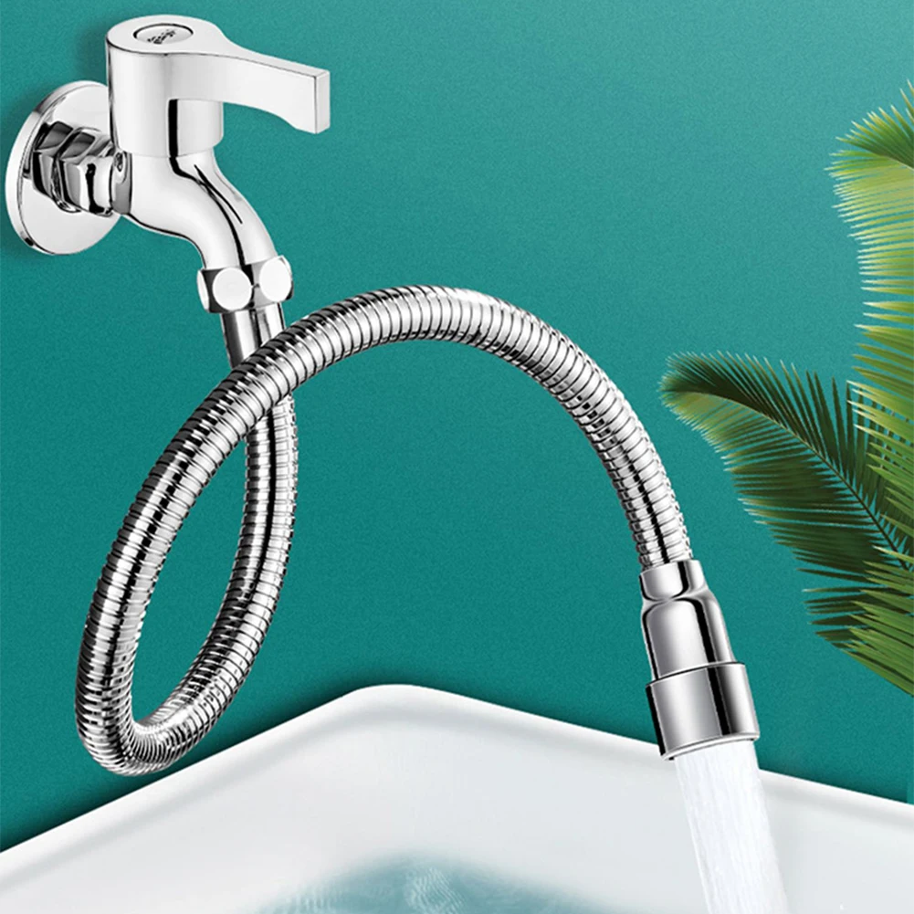 13cm-75cm Stainless Steel Kitchen Extender Nozzle Aerator Bendable 360 Degree Rotating Water Tap Extender For Kitchen Bathroom