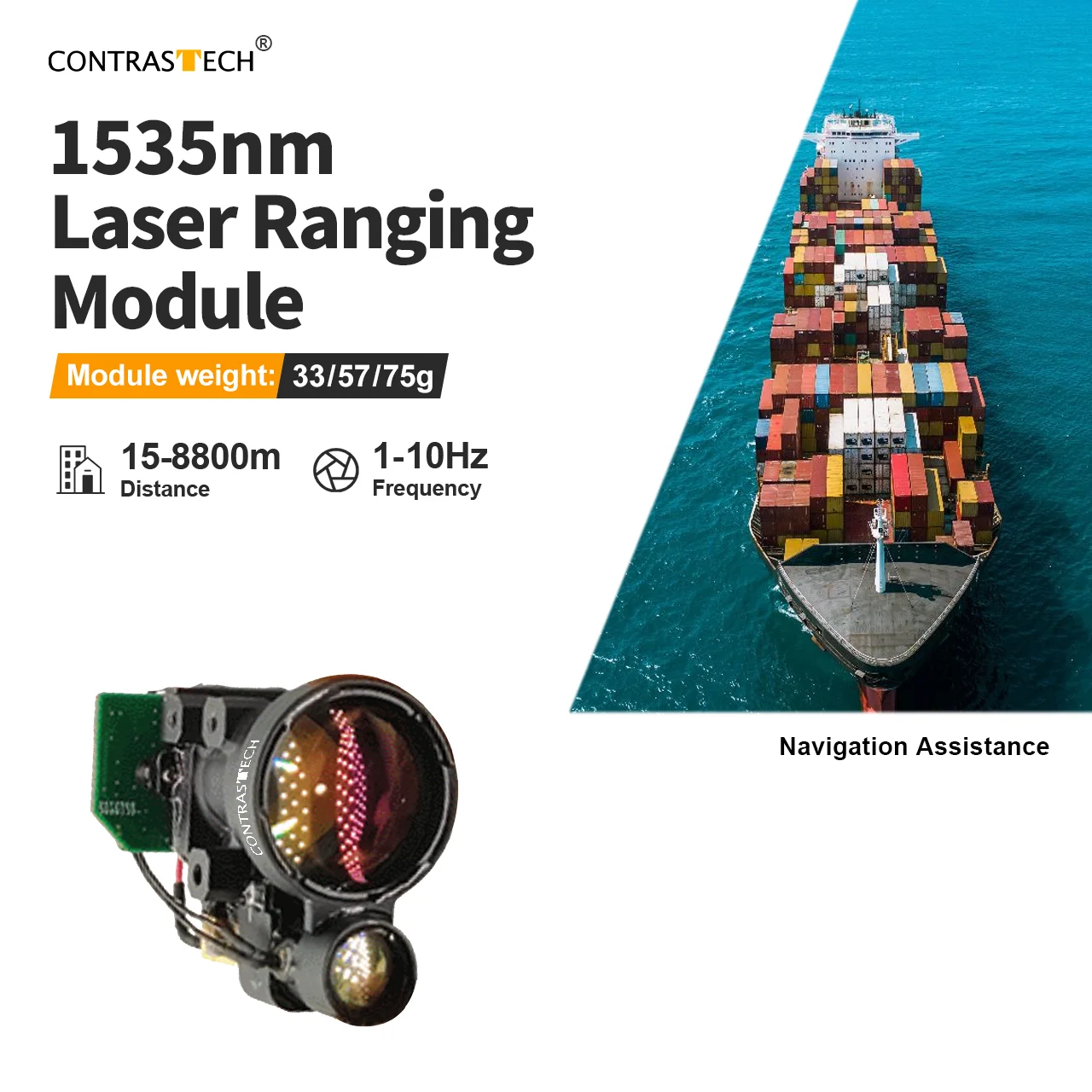 15km Laser Module 1535nm 1-10Hz  Eye-Safe Rangefinder 3km UART Industrial Laser Distance for OutdoorTelemetry Mining Engineer