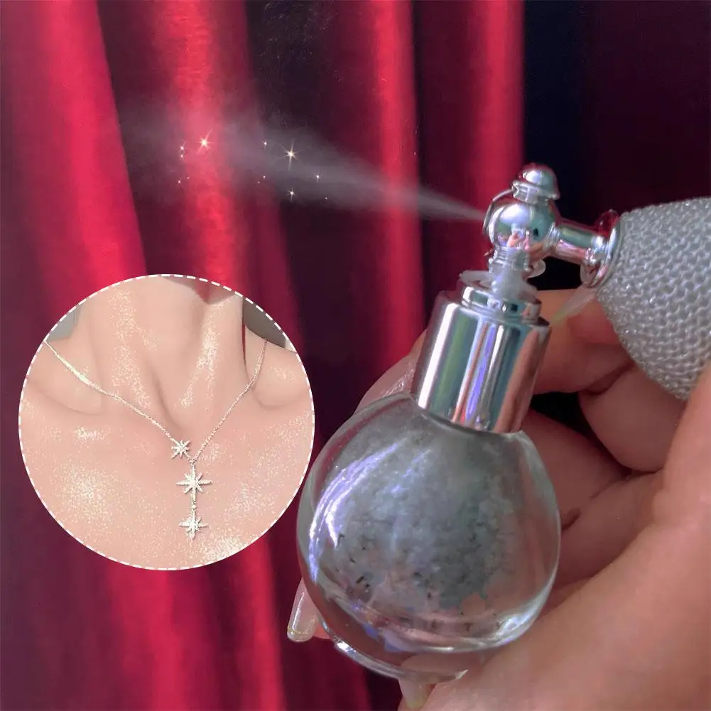 Glitter Spray Highlighter Powder Diamond High Gloss Air Bag Powder Fragrance Shiny High Light Glitter Face Body Makeup Cosmetics