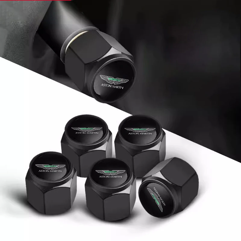 Tapas de válvula de neumático de rueda de coche, cubierta protectora para vástago de neumático para Aston Martin V8 V12 Zagoto Virage Vantage Vanquish DBX DBS DB9 DB11 Rapide