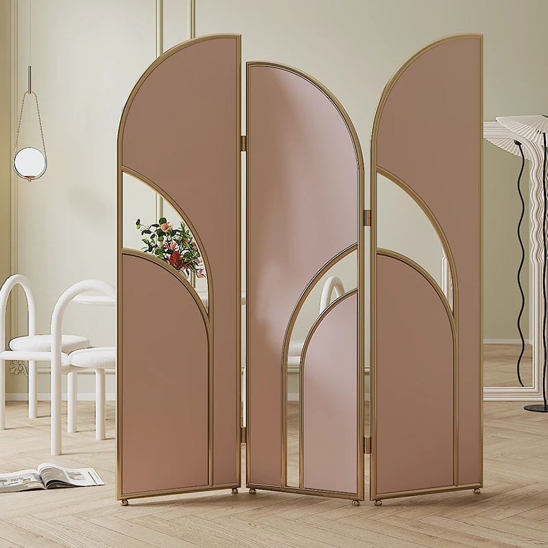 Легкая роскошная перегородка из нержавеющей стали, складная гостиная, современная мобильная простота, металлический вход, входной офис отеля