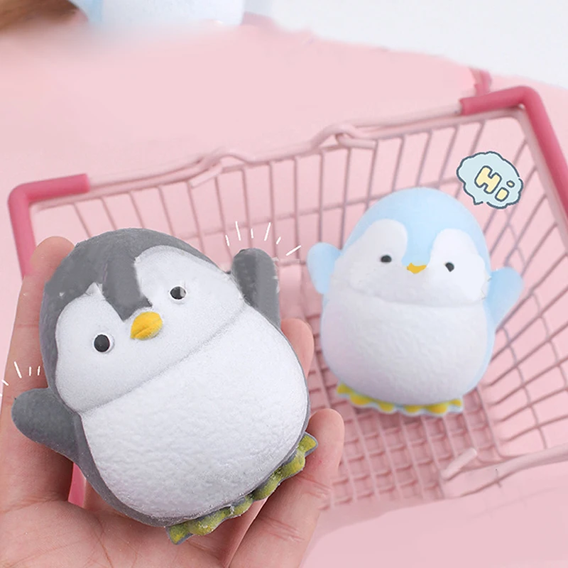 

Декомпрессионная имитация пингвина, мягкая игрушка, милые аксессуары для офисного стола, милый пингвин, музыкальная игрушка для снятия стресса, медленный отскок
