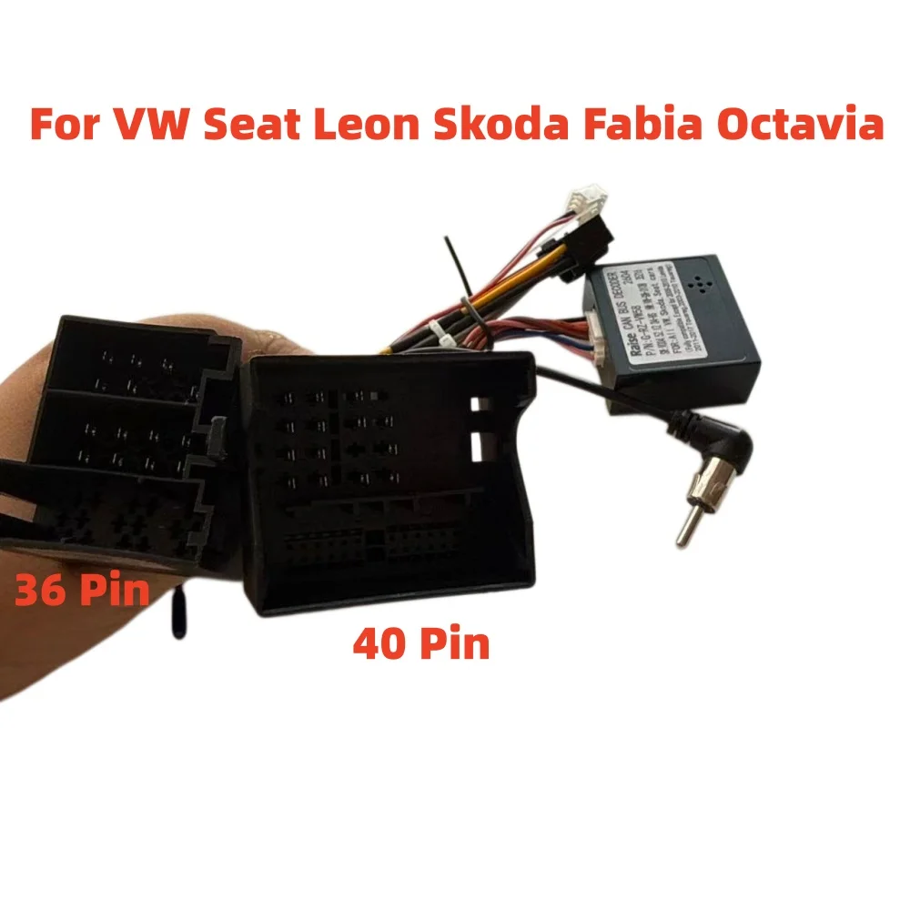 SWC Plug& Play For VW Golf Caddy Jetta Polo Seat Leon Skoda Fabia Octavia Android GPS 16 Pin Radio Cable Canbus Box RZ-VW58