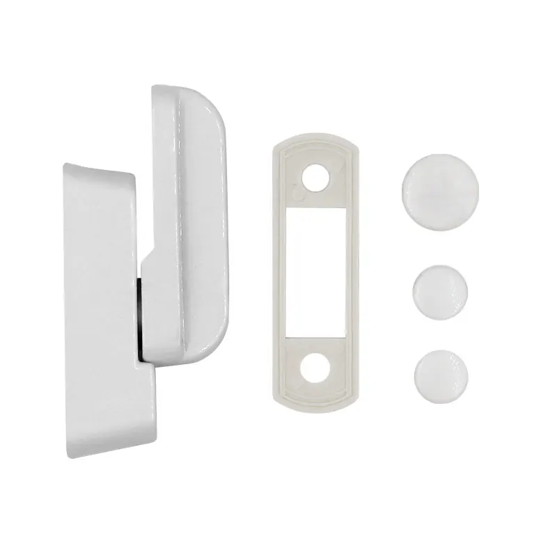 White Crescent Shape Window Door Lock Sash Security Swing Lock Latch Housing Safely Opening And Closing Handle Lock