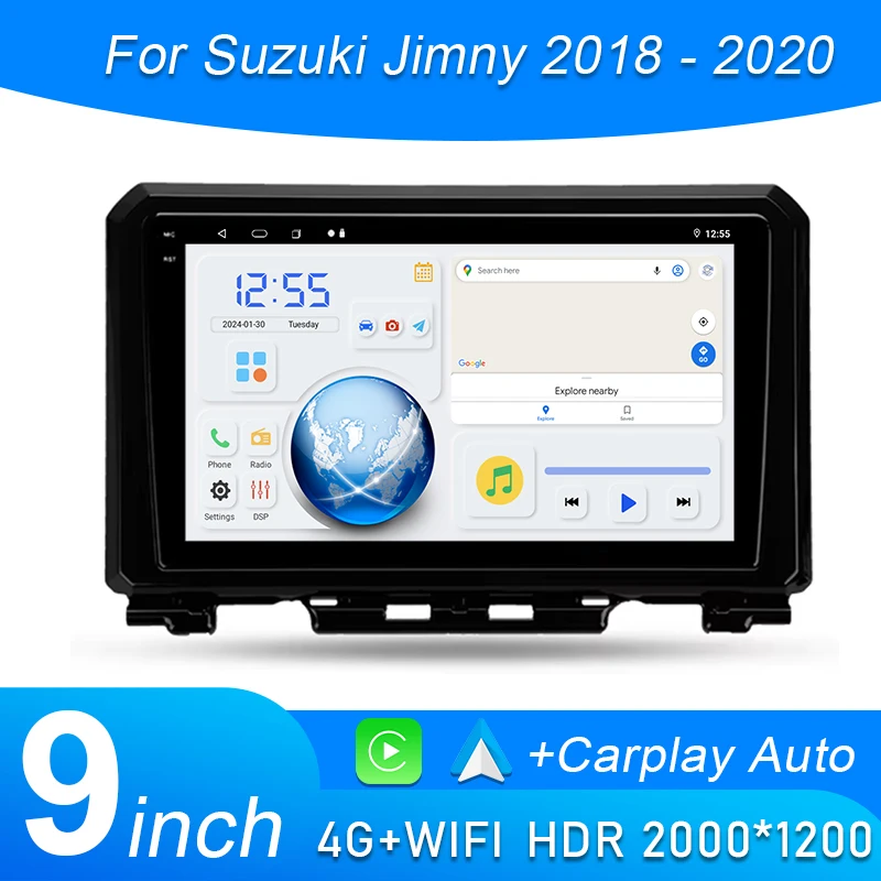 

Auto Radio Android 15 Multimedia Dash Cam Player Navigation GPS Car Stereo Touch Screen For Suzuki Jimny 2018 2019 2020 2din DVD