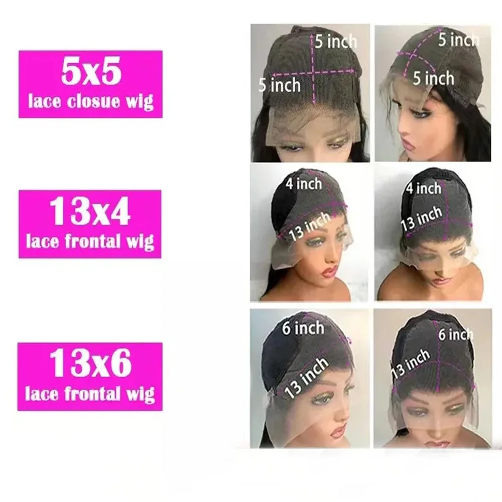 Body Wave 13x6 HD Transparent Lace Front Human Hair Wig 40 Inch Pre Plucked 250 Density 5x5 Glueless Lace Frontal Wigs for Women image 8