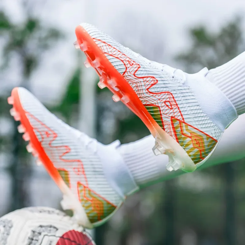 

2026 New Original Men Soccer Shoes AG/TF Children Football Shoes Youth Football Boots Comfortable Athletic Training Cleat Size 3