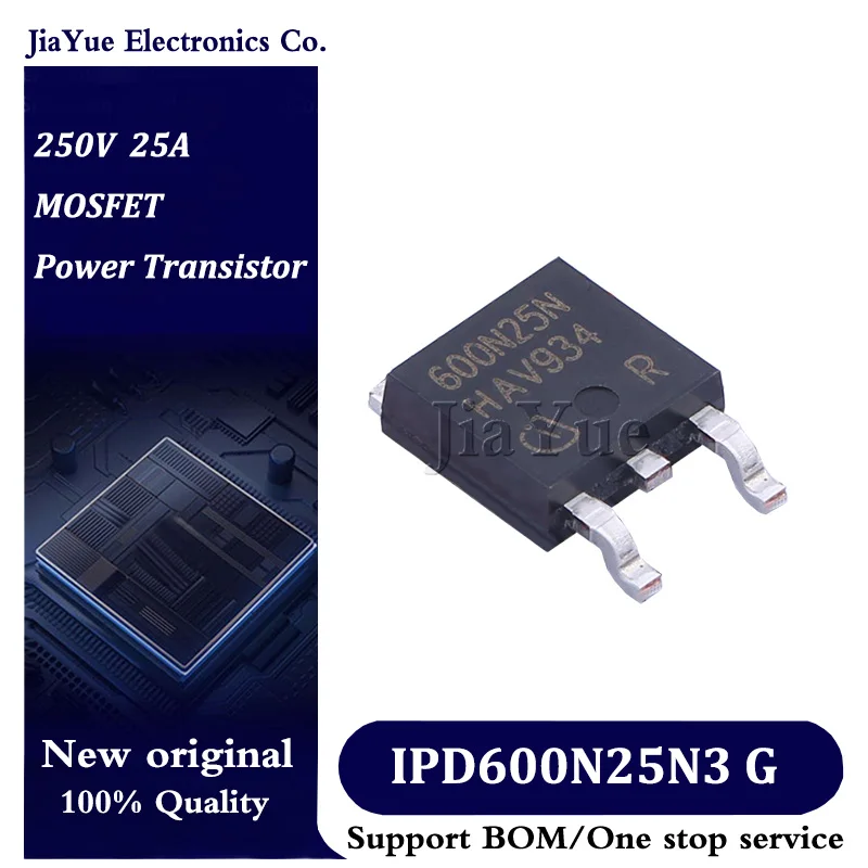 

5pcs/lot 100% New Original Chips IPD600N25N3 G TO-252-3 250V 25A MOSFET Field effect tube Power Transistor IPD600N25N3G 600N25N