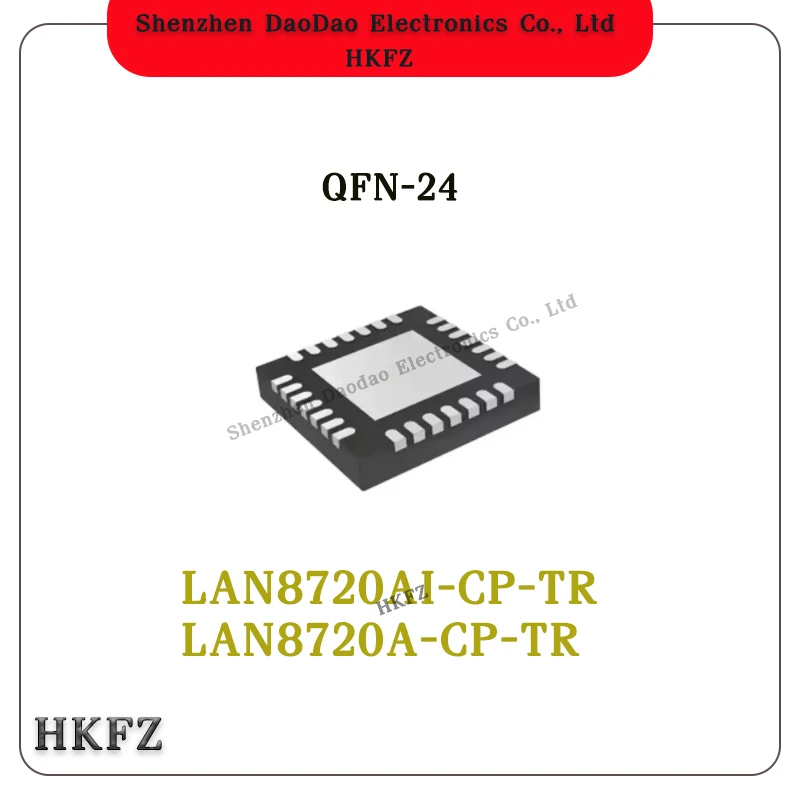 

5Pcs LAN8720AI-CP-TR LAN8720A-CP-TR LAN8720AI LAN8720A LAN IC TRANSCEIVER Chip QFN-24 New Original