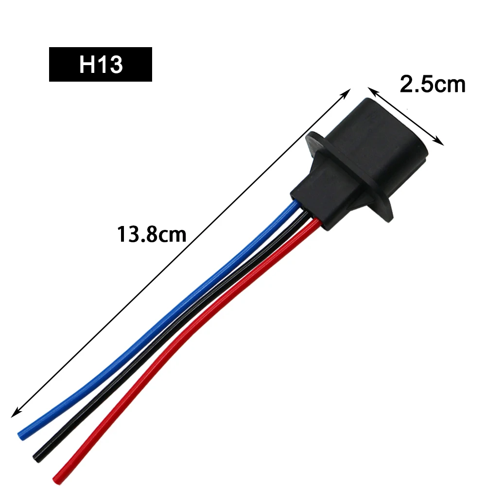 1pcs H11 H8 H13 H16 Male Adapter connector Wiring Harness 9005 9006 HB3 HB4 H7 Sockets Wire For Headlights Fog Lights Retrofit