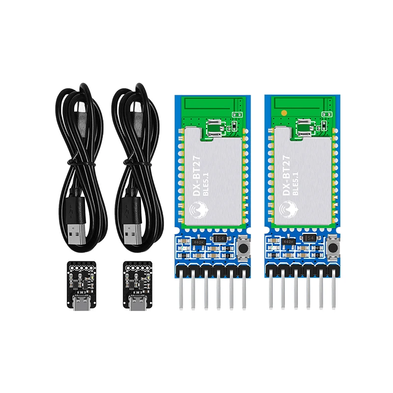 DX-BT27 Developer Kit Bluetooth module features a 420-meter long-range transmission distance, DA14531 BLE 5.1, for Arduino