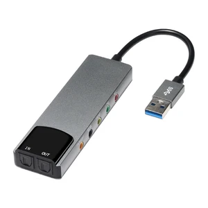 Tấm âm thanh PC USB bên ngoài, sau các kênh Adrawal, 7.1, 5.1, tấm âm thanh, bộ chuyển đổi, quang học, AC-3 DTS 8 Tấm âm thanh bán hàng chính 7.1 USB - №8