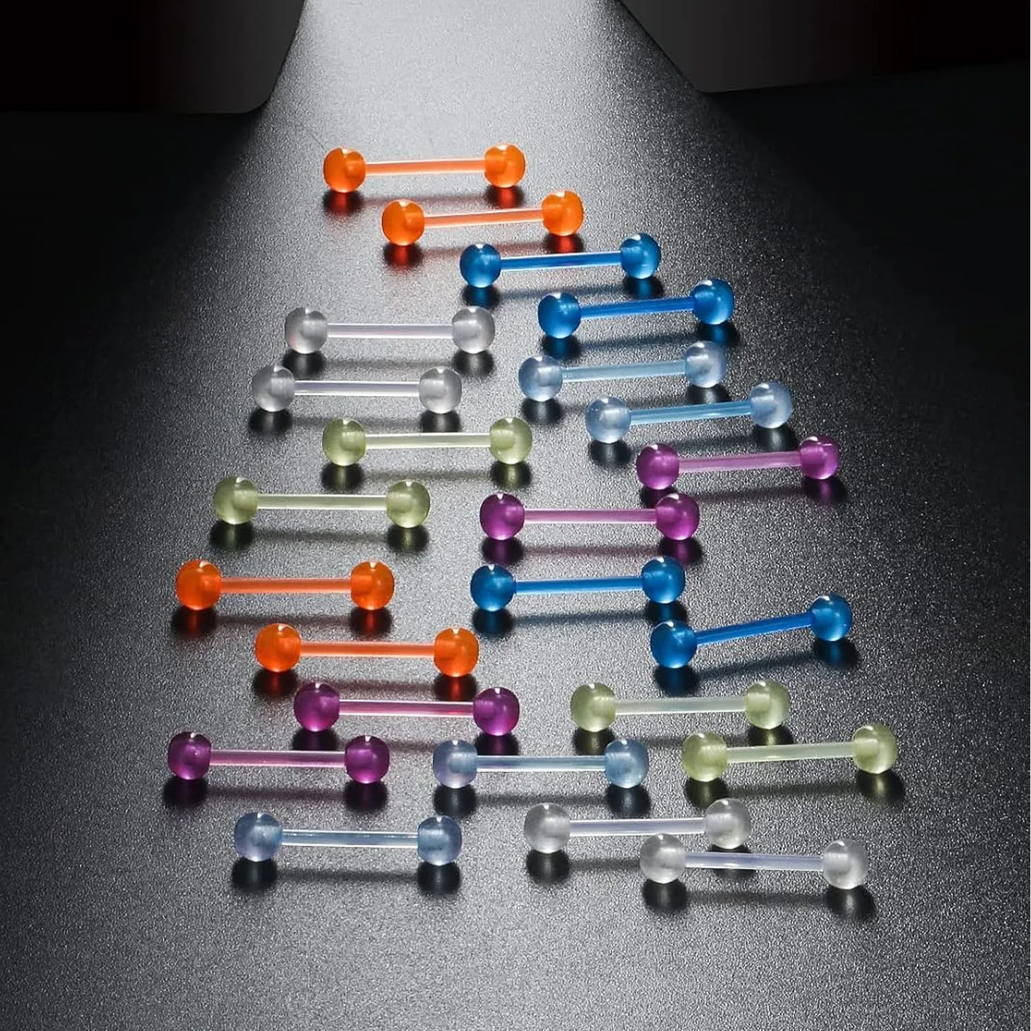 12 個/24 個 14 グラム 16 ミリメートル暗闇で光 - Body Jewelry Nipple Rings のレビューと価格