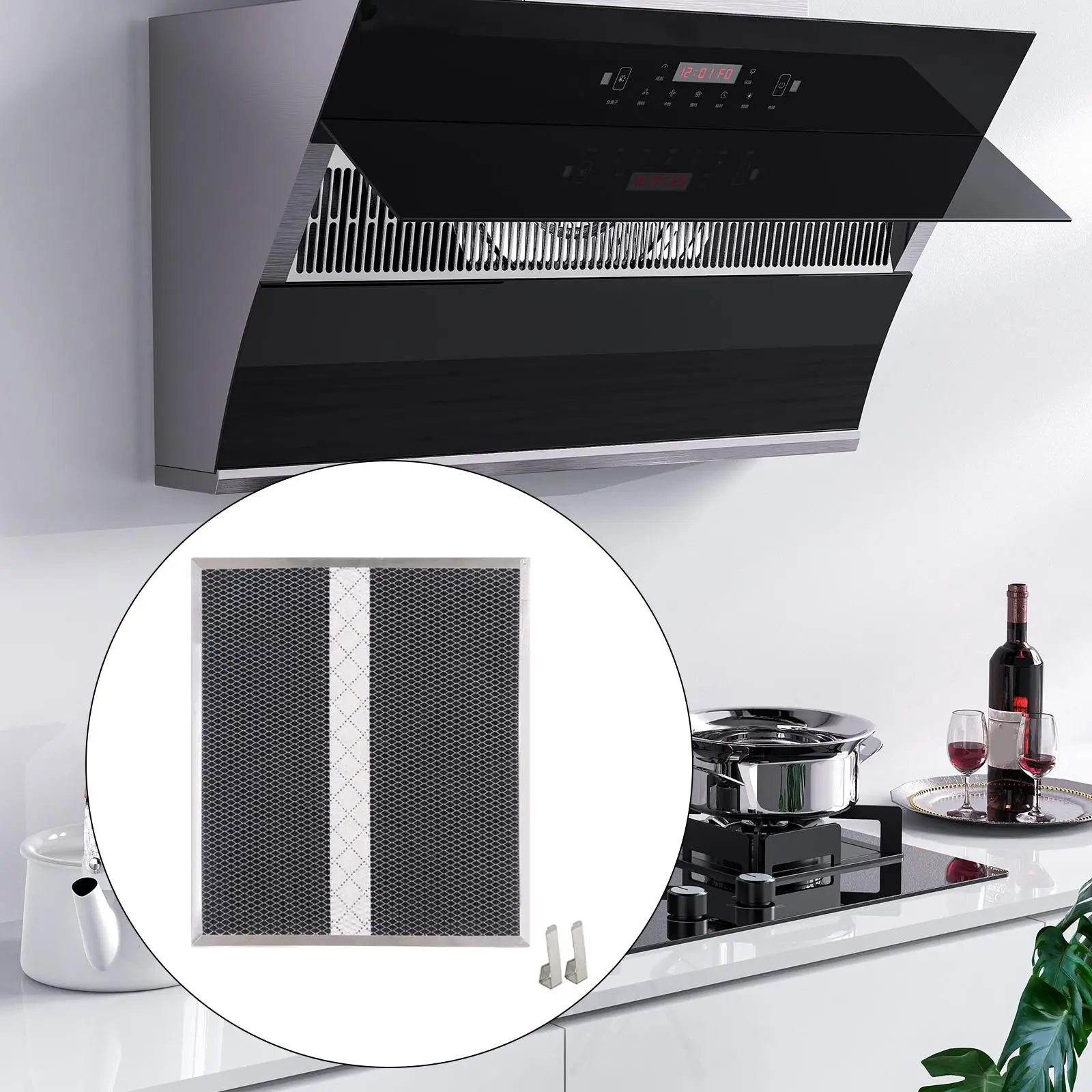 Range Hood Filter Replacement Aluminum Mesh Grease Catcher for Kitchen Exhaust S97020466 Range Hood Filter Replacement Aluminum Mesh Grease Catcher for Kitchen Exhaust S97020466