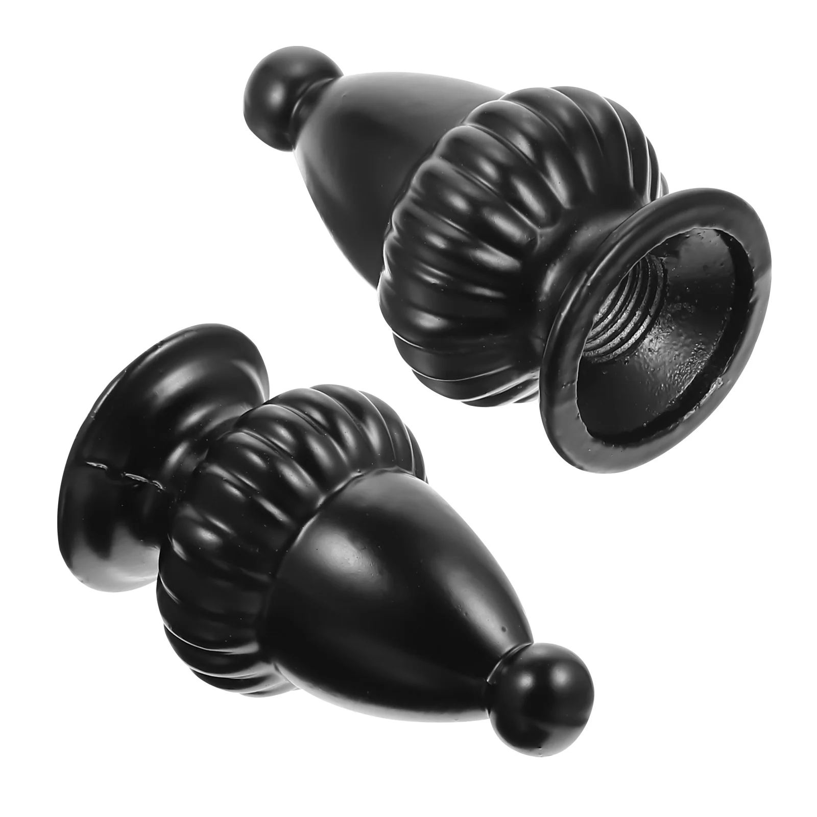 2 Pcs Shade Knob Black Desk Lamp Ceiling Light Finial Lampshade Horn Bracket Balls Screw