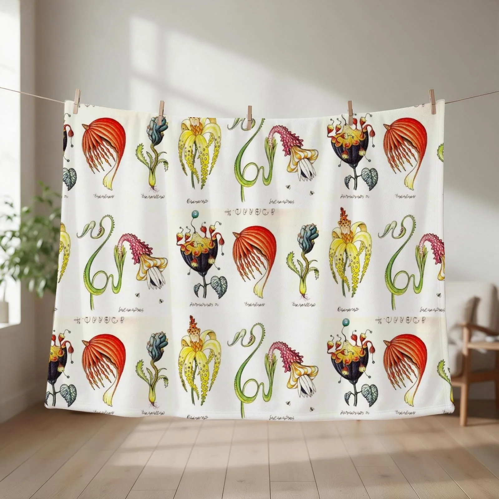 Codex Seraphinianus Throw Blanket couch cozy soft plush fuzzy picnic outdoor blanket