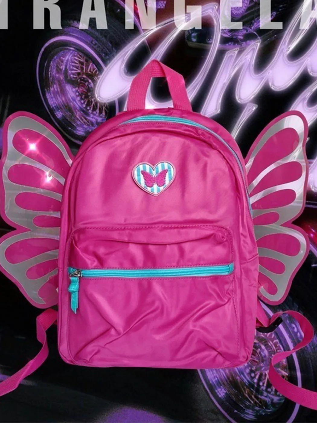 Jiaerdi Schmetterling Flügel Y2k Rucksäcke Frauen neue heiße Mädchen Nylon lässig rosa Mochila weibliche Vintage Fairycore ästhetischen Rucksack