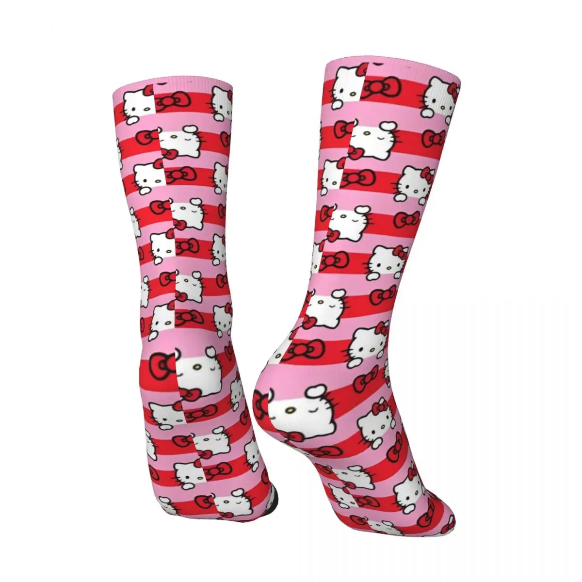 Calcetines antideslizantes de Hello Kitty para hombre, medias divertidas, cómodas, para escalada, Halloween, Sanrio, Invierno