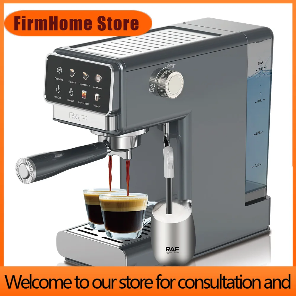 FirmHome StoreHome-use Espresso Machine High-pressure Extraction Coffee Maker Steam Milk Frothing Coffee Machine