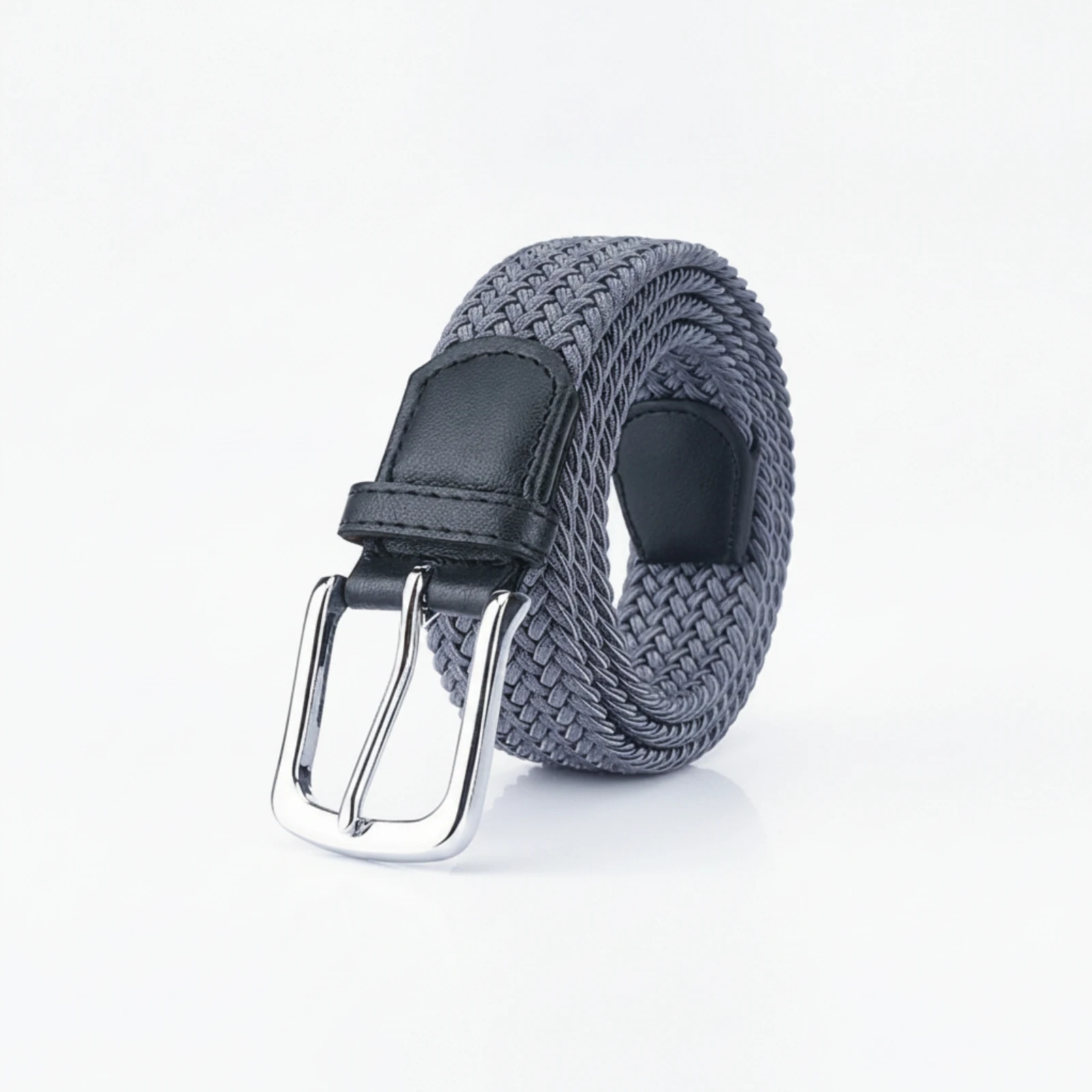 Braided Elastic Belt Casual Stretch Woven Belt Waistband Flexible Adjustable for Men, Daily Wear, Travel