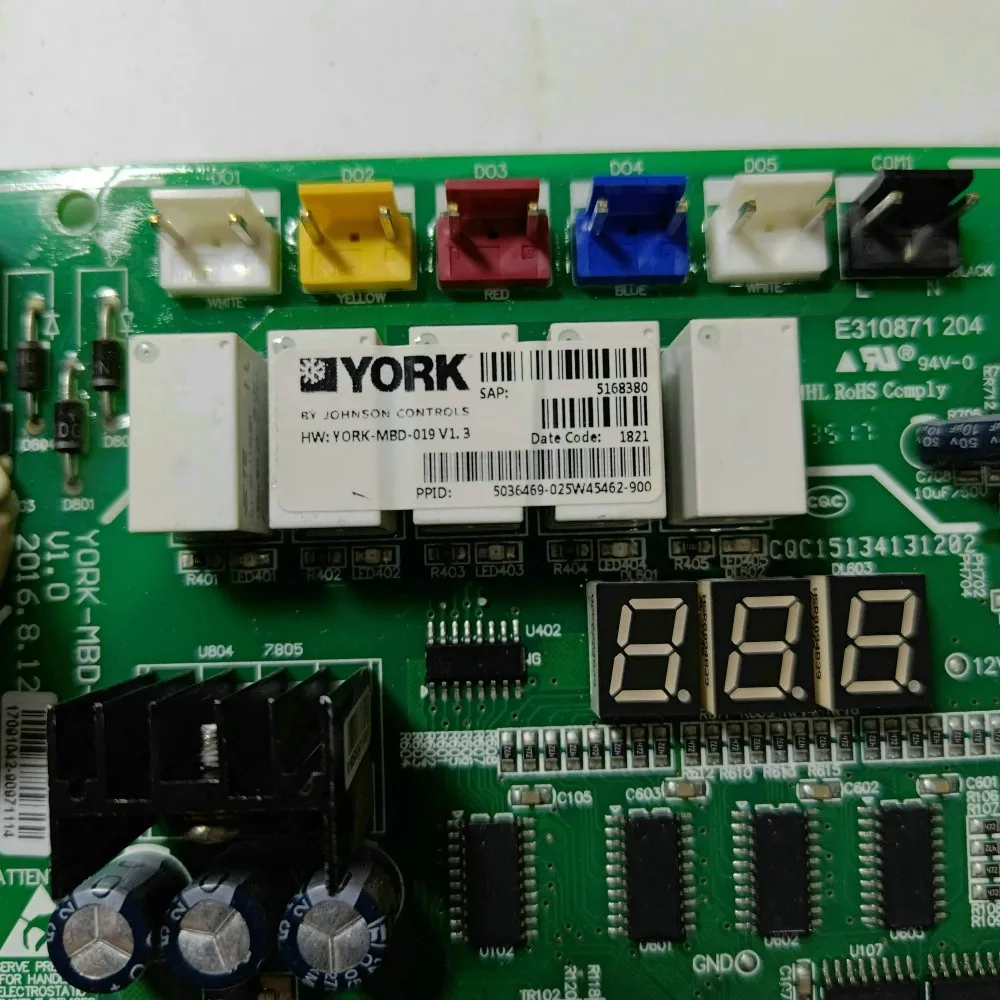 新しい 025W45462-900 ヨークエアコンアクセサリー YVAG マザーボード家庭用ウォーターマシンマザーボード 5168380