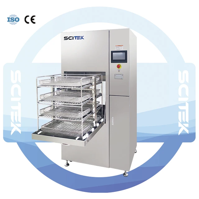 Rondella per vetreria automatica SCITEK Rondella per vetreria da 220 litri con pulizia automatizzata certificata CE