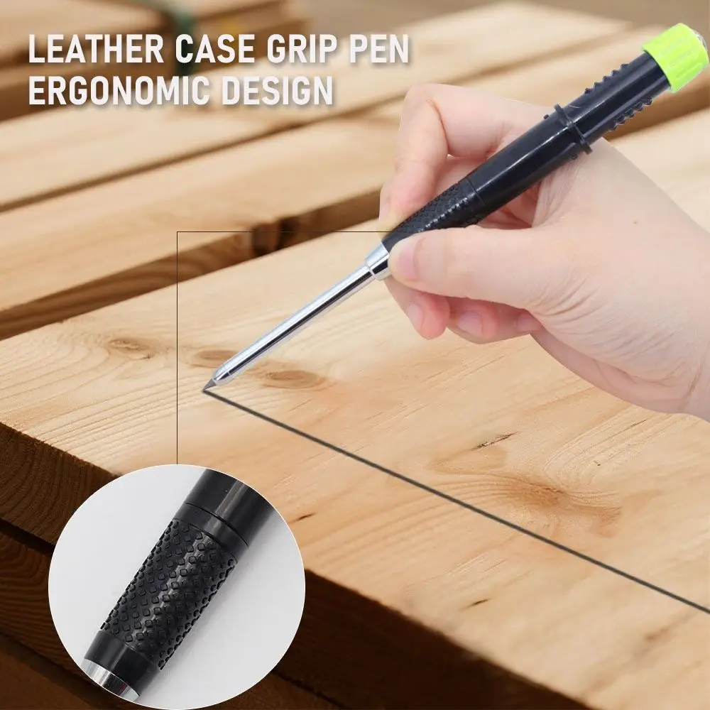 

2.8mm Lead Woodworking Mechanical Pencil Protective Case New Tip Design Deep Hole Marking Pencil Long Head Built-In Sharpener