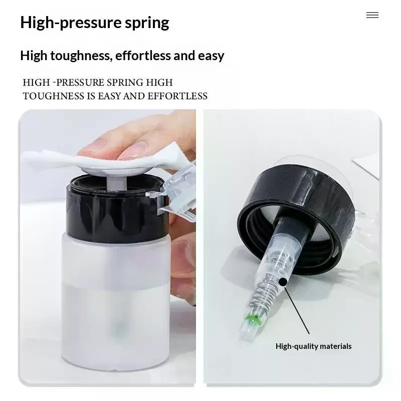 Nail Art Press Pump Bottle Leakproof Design Easy Press Dispensing For Home DIY Nail Care Salon Use