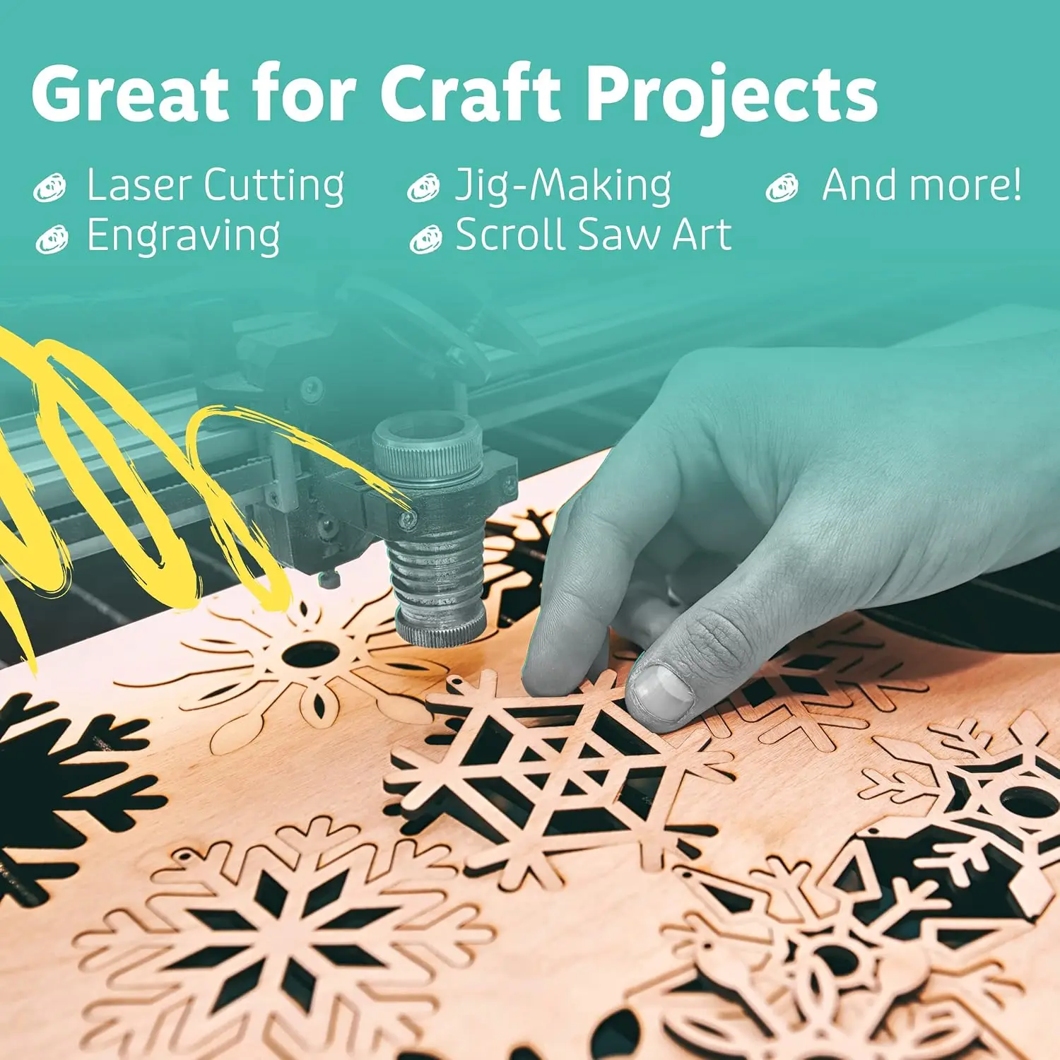 Folhas de madeira compensada de bétula báltica de 3 mm - 12 x 12 polegadas para corte e gravação a laser, ideais para artesanato e projetos DIY