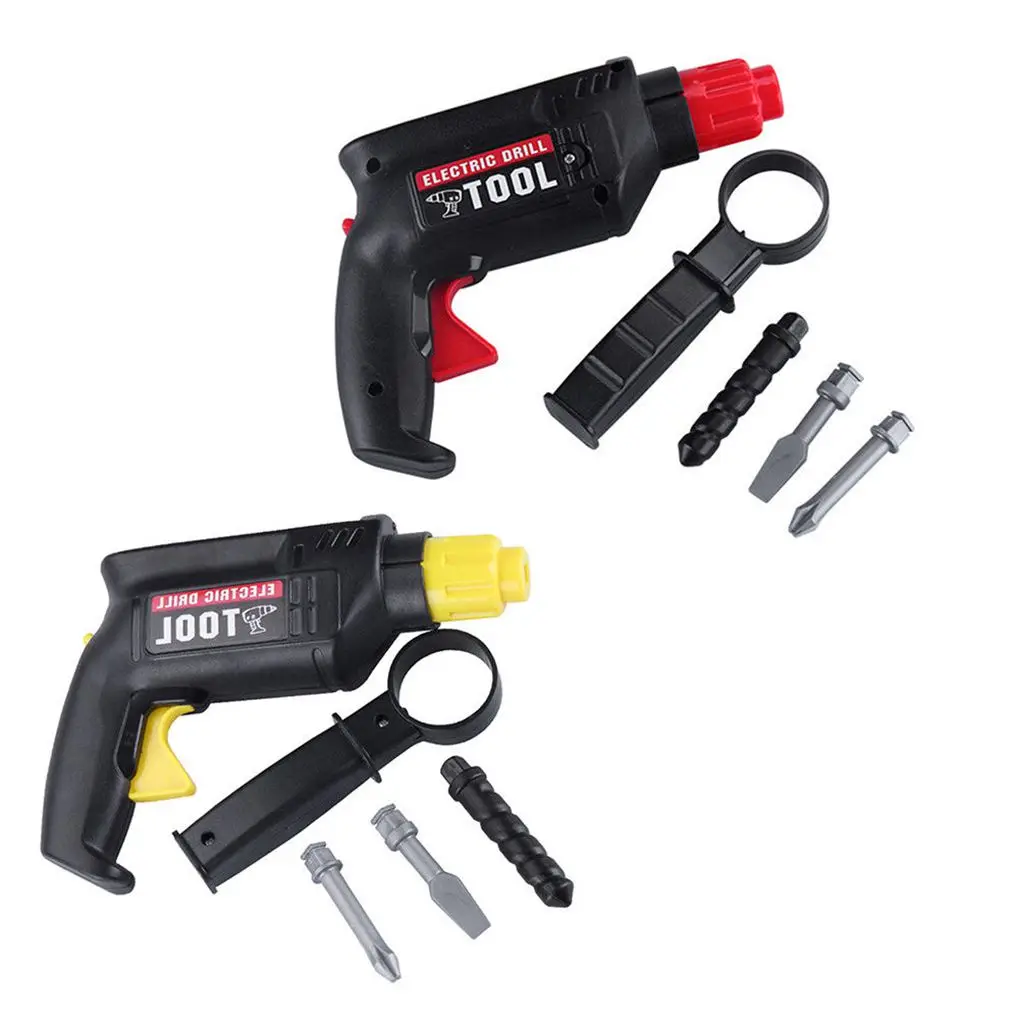 Jungen Kinder Bohrmaschine Spielzeug Kinder Rollenspiel Builder Pretend Spielzeug Simulation Bohrer Werkzeug Set