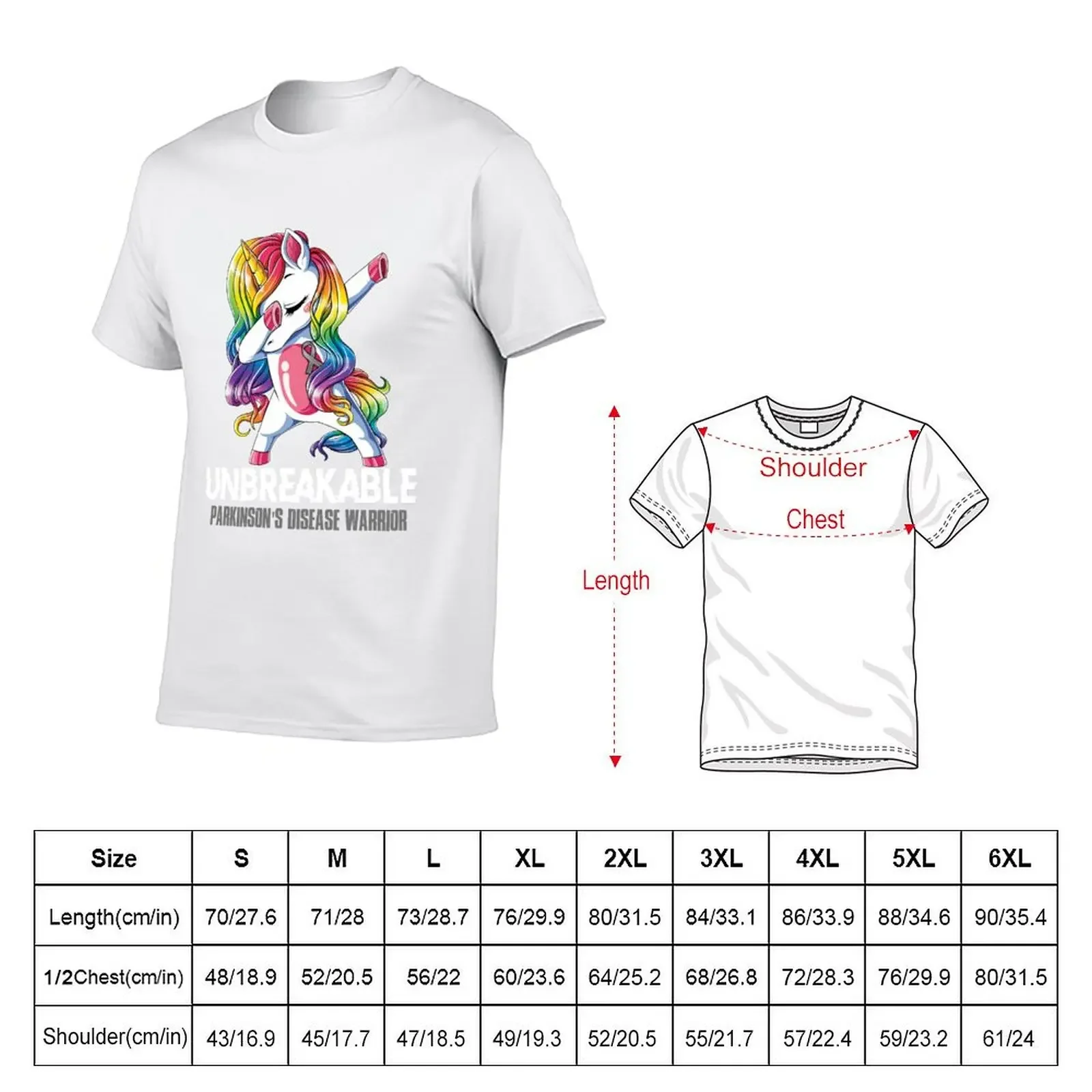 Parkinson's Disease Awareness - Unicorn Parkinson's Disease Warrior Ribbon UNBREAKABLE T-Shirt