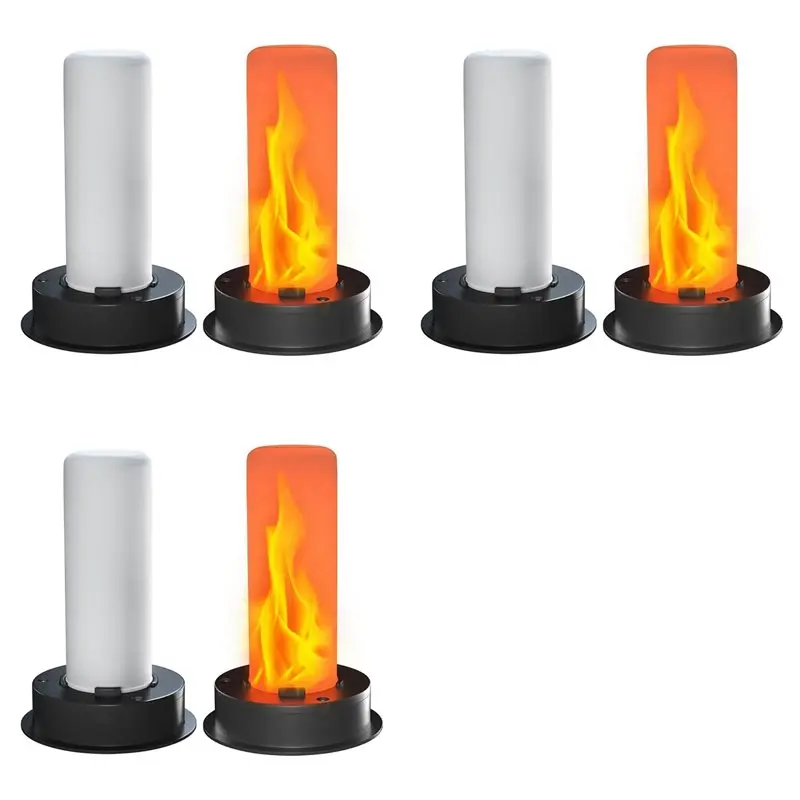 m11k-6-パック交換用ソーラーライトトップ、ちらつき炎付き、防水屋外ソーラーライトパーツランタン交換キット