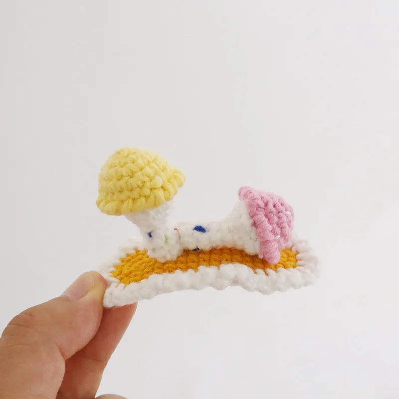 Handwoven Cartoon Animal Hair Clips for Girls Colorful Cotton Giraffe Ear Frog Hairpins Children Funny Headwear