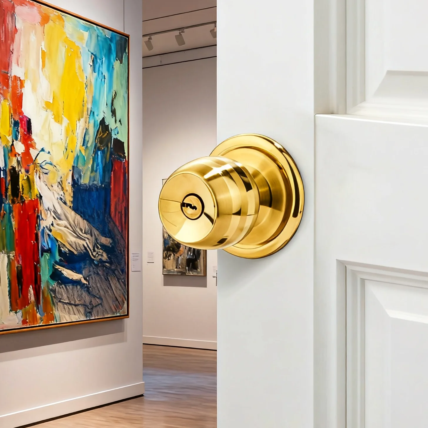 

New Stainless Steel Round Ball Door Knobs Handle Passage Entrance Lock Entry for Bedrooms Living Rooms Hardware Accessories