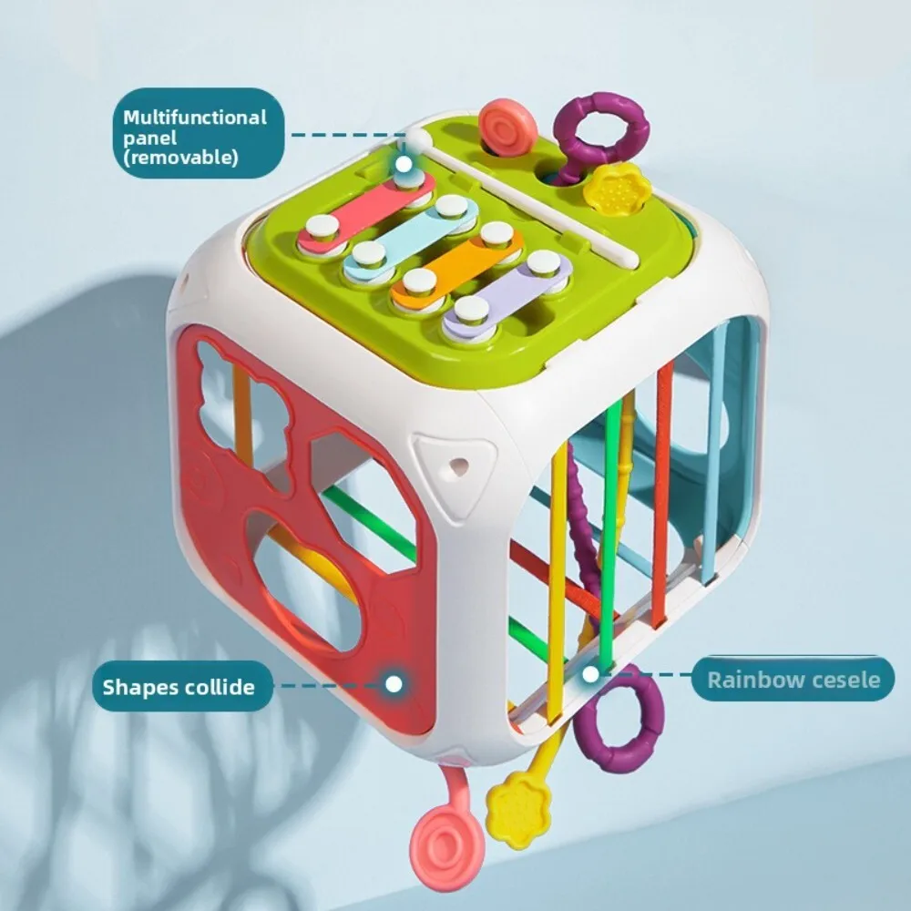 Baby Activity Center Musical Knocking Piano Stacking Toy for Infants 0 1 Year Old Educational Grasping Cognitive Development Toy