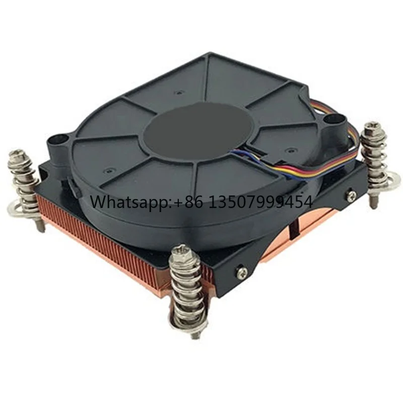 All Copper Fin Server Heatsink LGA2011 Active 1U Cpu Cooler LGA 2011 2066 Server Heat Sink With Processor Cooling Fan