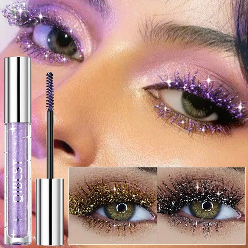 3 Colors Diamond Glitter Mascara Quick Dry Long Lasting Mascara Curling Thick Shiny Eyelash Fashional Sexy Shimmer Eye Makeup